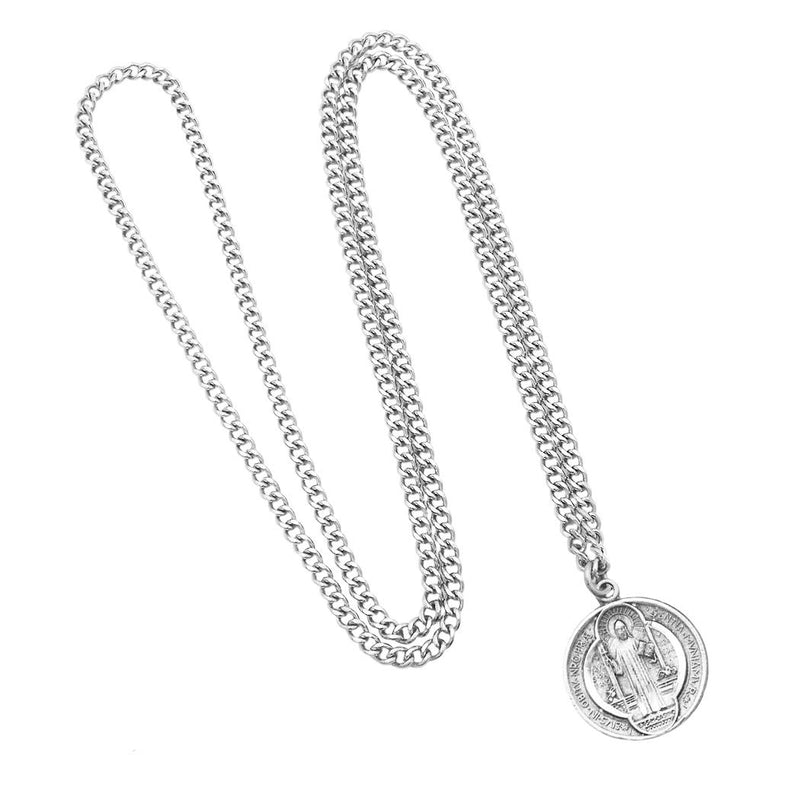 Rosemarie Collections Saint Benedict Pendant Necklace, 24" (Necklace Only)