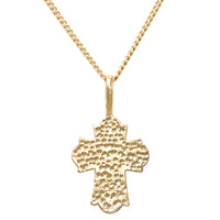 Rosemarie Collections Religious Gift Gold Plated Catholic Four Way Cross Medal Pendant Necklace (24" Chain)