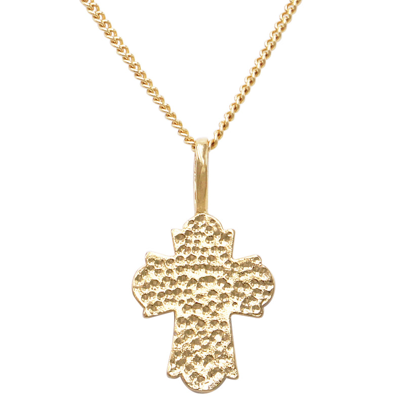 Rosemarie Collections Religious Gift Gold Plated Catholic Four Way Cross Medal Pendant Necklace (24" Chain)