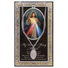 Rosemarie Collections Religious Divine Mercy of Jesus and St Faustina Medal Pendant Necklace, 24"