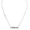 Rosemarie's Religious Gifts Women's Stunning Silver Tone Inspirational Faith Hope Love Bar Pendant Engraved Necklace, 18"+3" Extender