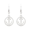Anchors Away Stylish Two Tone Charm With Chain Tassel Necklace Earring Set, 27"+2" Extender