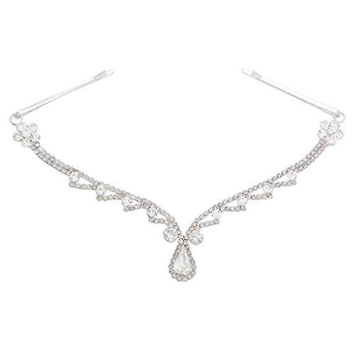 Teardrop Crystal Rhinestone Tikka Hair Comb Head Chain  display picture 3