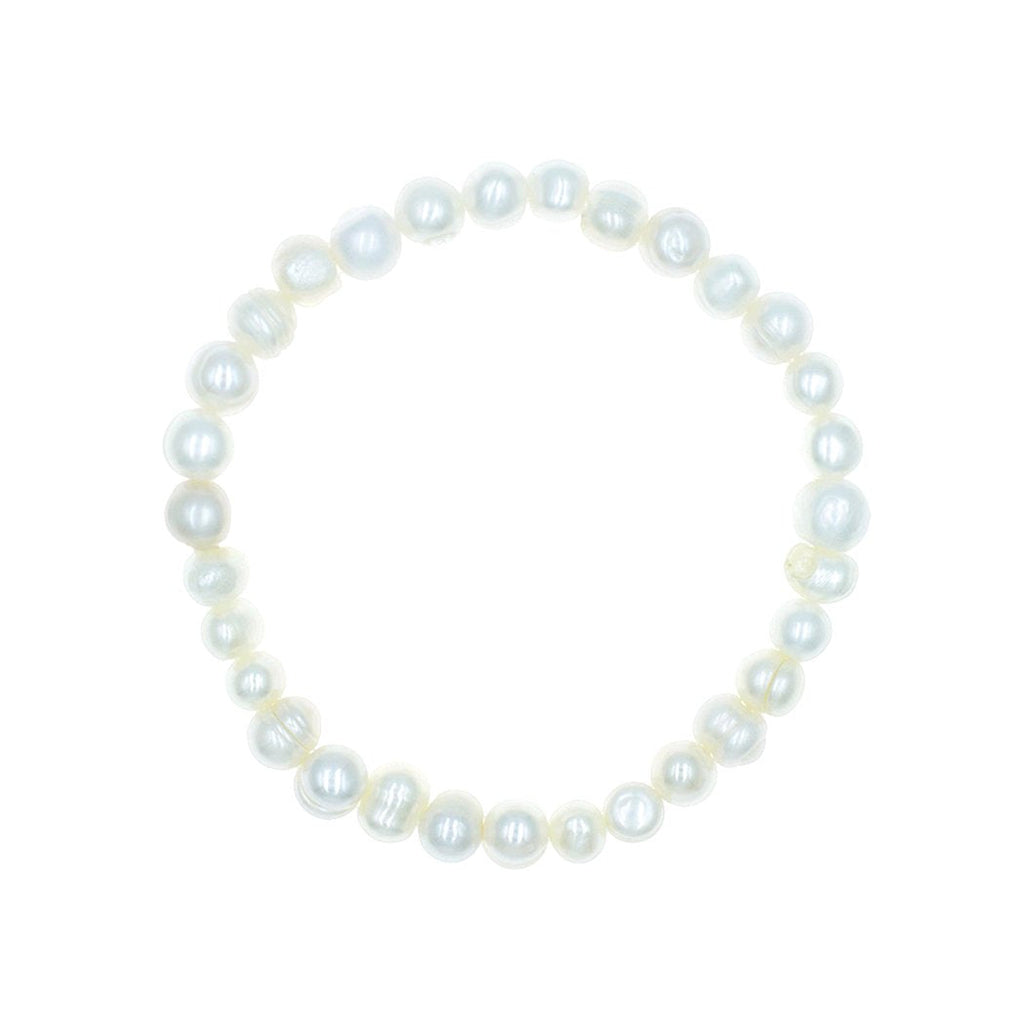 High Luster 6mm Freshwater Pearl Stretch Bracelet, 2.25