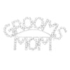 Sparkling Rhinestone Mother of The Bride and Groom Brooch Pin (Grooms Mom)