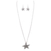 Beautiful Statement Starfish Magnetic Medallion Pendant Earring Set On Claspless Stainless Steel Chain (Starfish)