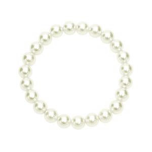 Elegant Glass Simulated Pearl Strand Pearl Stretch Bracelet, 2.25