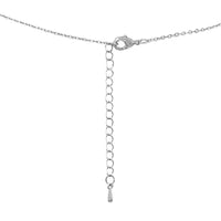 Religious Gift Cubic Zirconia Cross Pendant Necklace (Silver Tone)