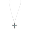 Women's Statement South Western Turquoise Christian Cross Necklace, 28"-31" with 3" Extension