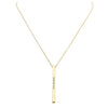 Simple Vertical Bar Pendant Necklace "Dream Big" (Gold Tone)