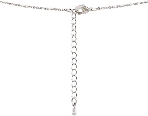 Rosemarie's Religious Gifts Women's Silver Tone Faith Angel Key and Crystal Charm Inspirational Gift Necklace, 18"+2" Extender