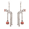 Women's Spooktacular Dancing Skeletons Halloween Hypoallergenic Post Back Earrings, 4.25