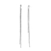 Unique Crystal Rhinestone Strands Double Sided Shoulder Duster Hypoallergenic Statement Earrings, 6" (Silver Tone)
