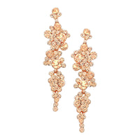 Women's Stunning Crystal Rhinestone Bubble Dangle Statement Earrings, 3.25"