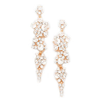 Women's Stunning Crystal Rhinestone Bubble Dangle Statement Earrings, 3.25"