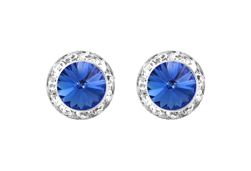 Timeless Classic Hypoallergenic Post Back Halo Earrings Made With Swarovski Crystals, 15mm