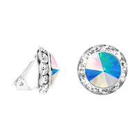 Timeless Classic Statement Clip On Earrings Made With Swarovski Crystals, 15mm