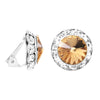 Timeless Classic Statement Clip On Earrings Made With Swarovski Crystals, 20mm