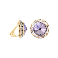 Timeless Classic Statement Clip On Earrings Made With Swarovski Crystals, 20mm