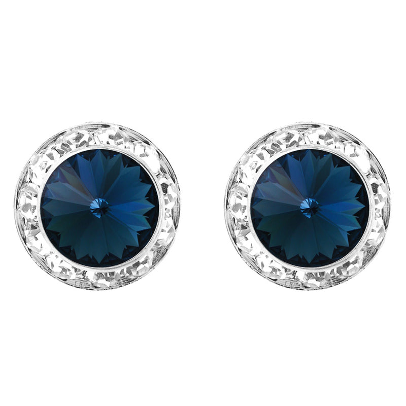 Timeless Classic Hypoallergenic Post Back Halo Earrings Made With Swarovski Crystals, 20mm