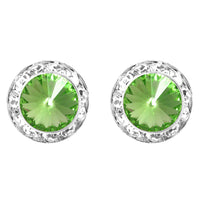 Timeless Classic Hypoallergenic Post Back Halo Earrings Made With Swarovski Crystals, 20mm