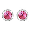 Timeless Classic Hypoallergenic Post Back Halo Earrings Made With Swarovski Crystals, 20mm