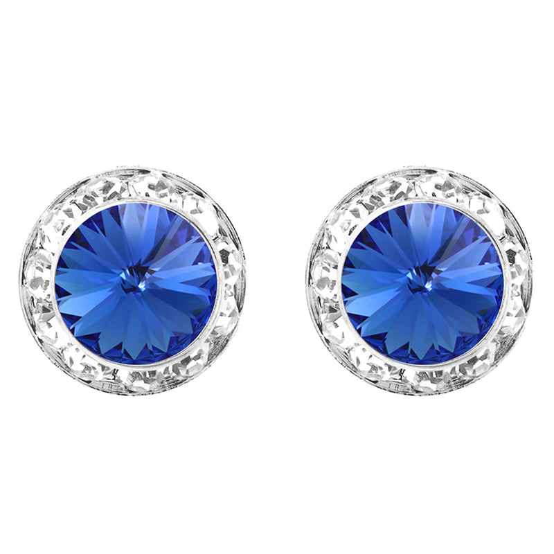 Timeless Classic Hypoallergenic Post Back Halo Earrings Made With Swarovski Crystals, 20mm
