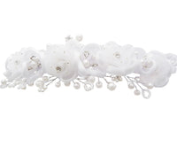Women's Beautiful White Bridal Veil Headpiece Flower Crown And Bow