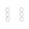 Stunning 14k Gold Dipped Earrings (White Gold With Cubic Zirconia Crystals, 0.50")