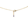 Made In The USA Stunning Gold Tone Pendant Made With Swarovski Crystal On Dainty Cable Chain Necklace, 17"+1" Extender (Purple)