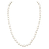 Women's Stunning Simulated Pearl Knotted Strand Necklace With Lobster Clasp (8mm, 24"+3" Extender, Cream)