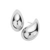 Women's Chic Dipped Chunky Drops Hypoallergenic Post Back Earrings (Large Silver Dipped, 1.75")