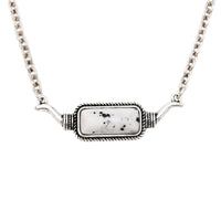 Western Style Semi Precious Howlite Necklace