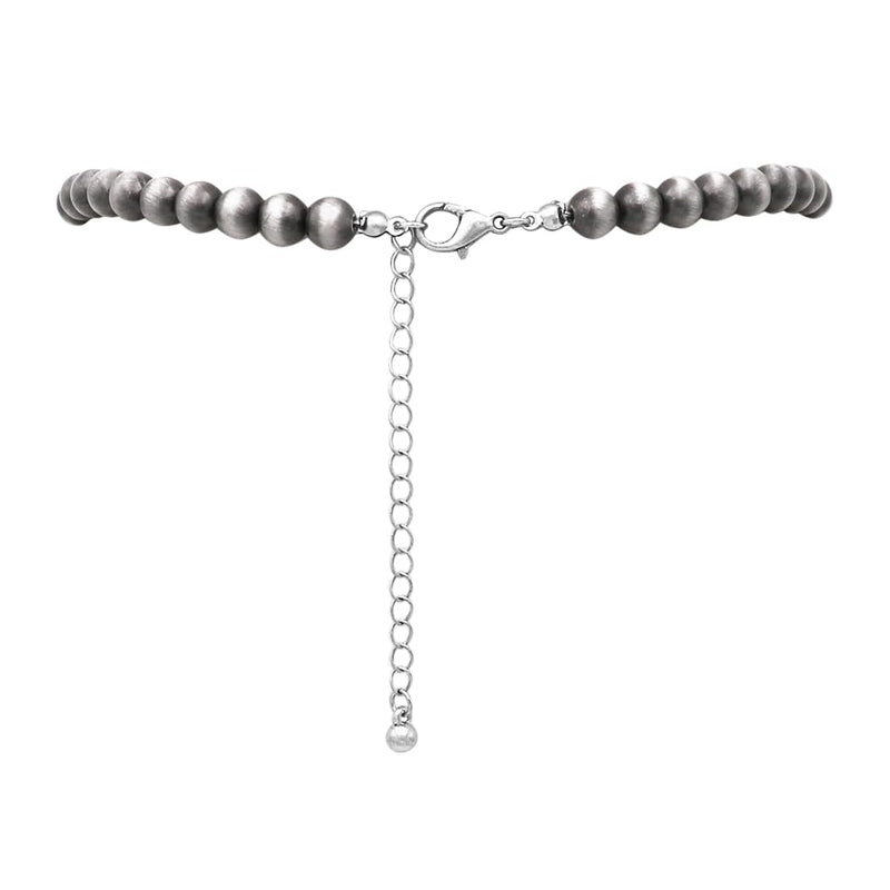 Cowgirl Chic Western Necklaces for Women with Semi-Precious Howlite Stone & Earrings - Squash Blossom Necklace & Earrings Set