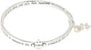 Friends Make The World a Better Place Silver Tone Inspiritional Twist Bangle Bracelet, 2.5"