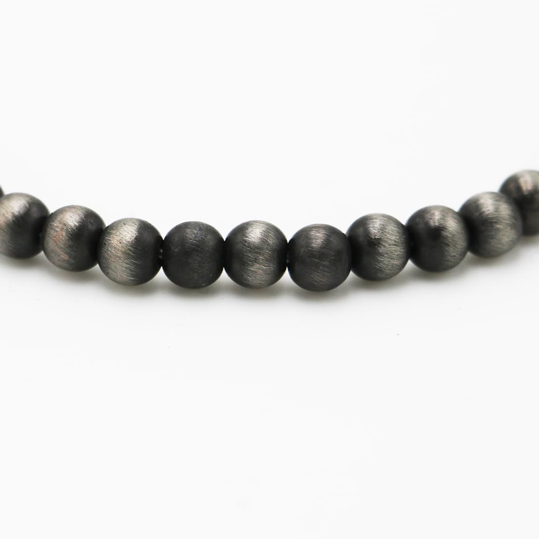 Western Layering Necklace Set, Burnished Silver with Turquoise Howlite, 3-Piece Y-Drop, Pendant Necklace and Navajo Pearl, Adjustable 16-24 Inch