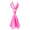 Stylish And Colorful Lightweight Satin Stripe Fashion Scarf, 60" (Pink)