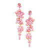 Women's Stunning Crystal Rhinestone Bubble Dangle Statement Earrings, 3.25"