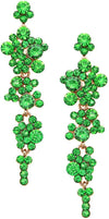 Women's Stunning Crystal Rhinestone Bubble Dangle Statement Earrings, 3.25"