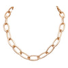 Women's Polished Gold Tone Chunky Oblong Links Chain Statement Necklace, 18"-20" with 2" Extension