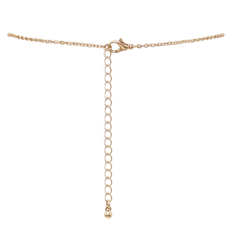 Colorful Powder Coated Flower With Crystal Rhinestone Center Collar Necklace Earrings Set, 15"+3" Extender (5 Flower White)