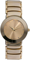 Rosemarie Collections Men's Stylish Round Face Unisex Watch (Gold Tone)