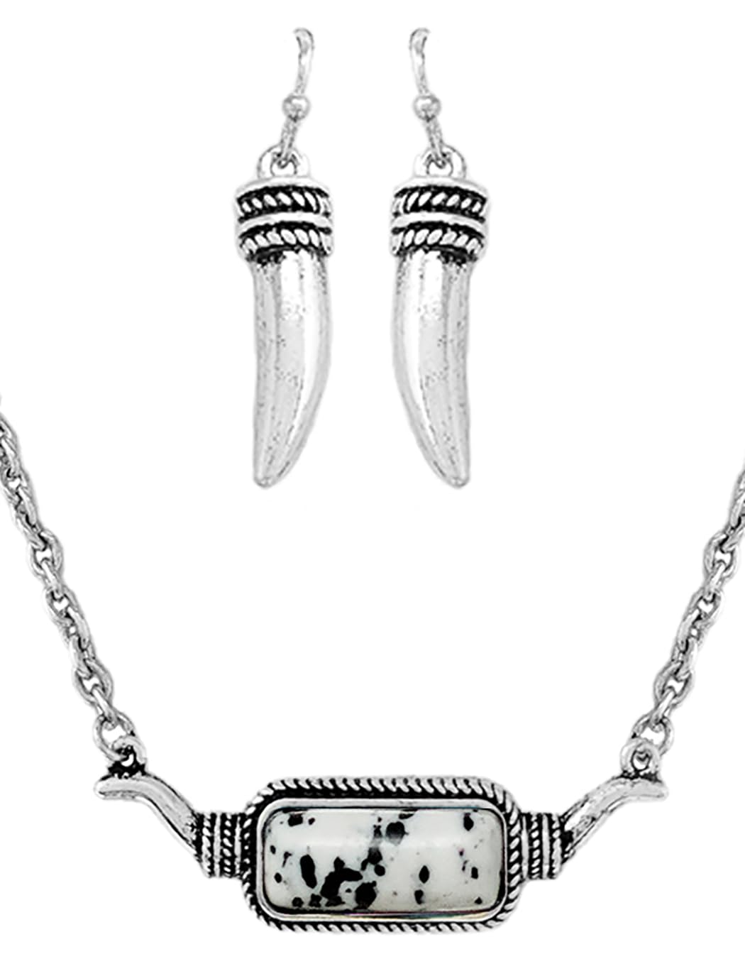 Western Style Semi Precious Howlite Necklace