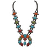 Cowgirl Chic Western Necklaces for Women with Semi-Precious Howlite Stone & Earrings - Squash Blossom Necklace & Earrings Set