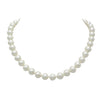 Timeless Classic Simulated Pearls Knotted Strand Necklace With Easy Connect Clasp (10mm, 19", White Silver Tone)