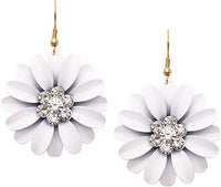 Summertime Fun Daisy Flower Earrings Set (White Earrings Only)