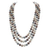 Stunning Simulated Pearl Knotted Long Endless Strand Necklace (96", Neutral Mix, 12mm)