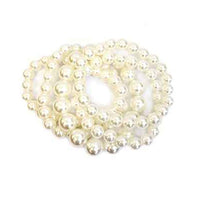 Women's Statement Set Of 5 Stacking Pearl Bead Stretch Bracelets, 2.5" (Cream)
