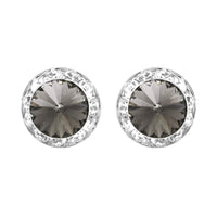 Timeless Classic Statement Clip On Halo Earrings Made With Crystals