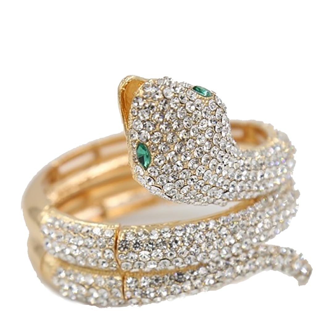 Stunning Three Dimensional Gold Tone Statement Crystal Rhinestone